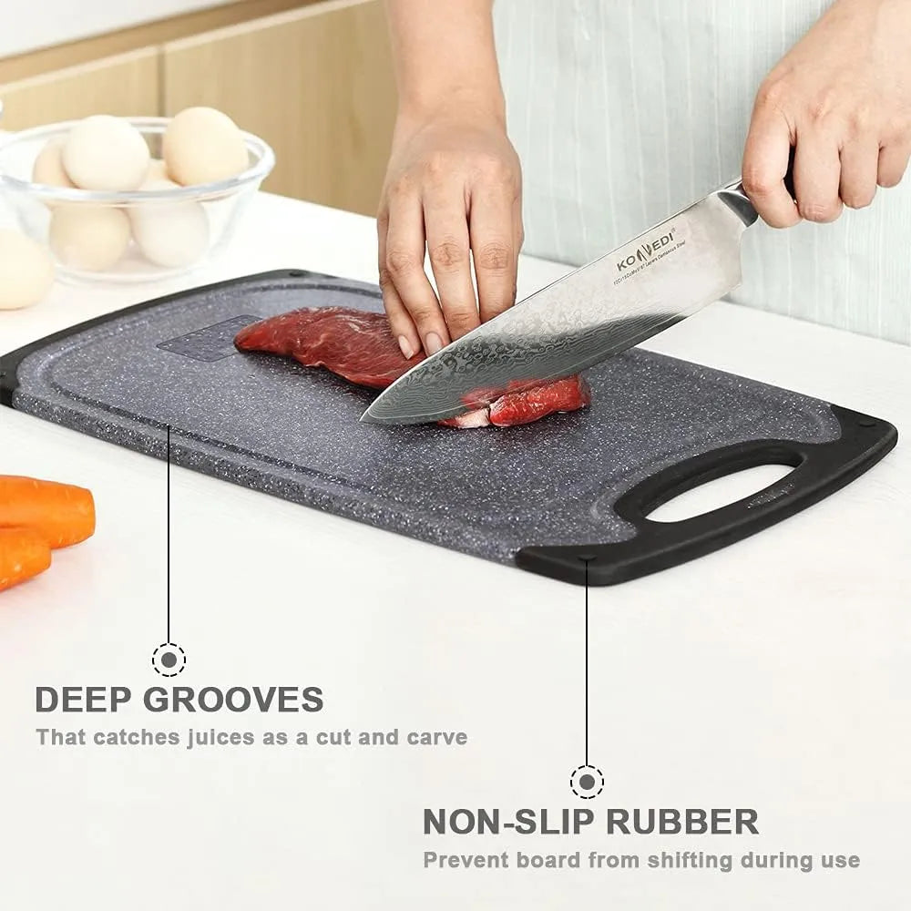 Non-Slip Rubber Cutting Board Set