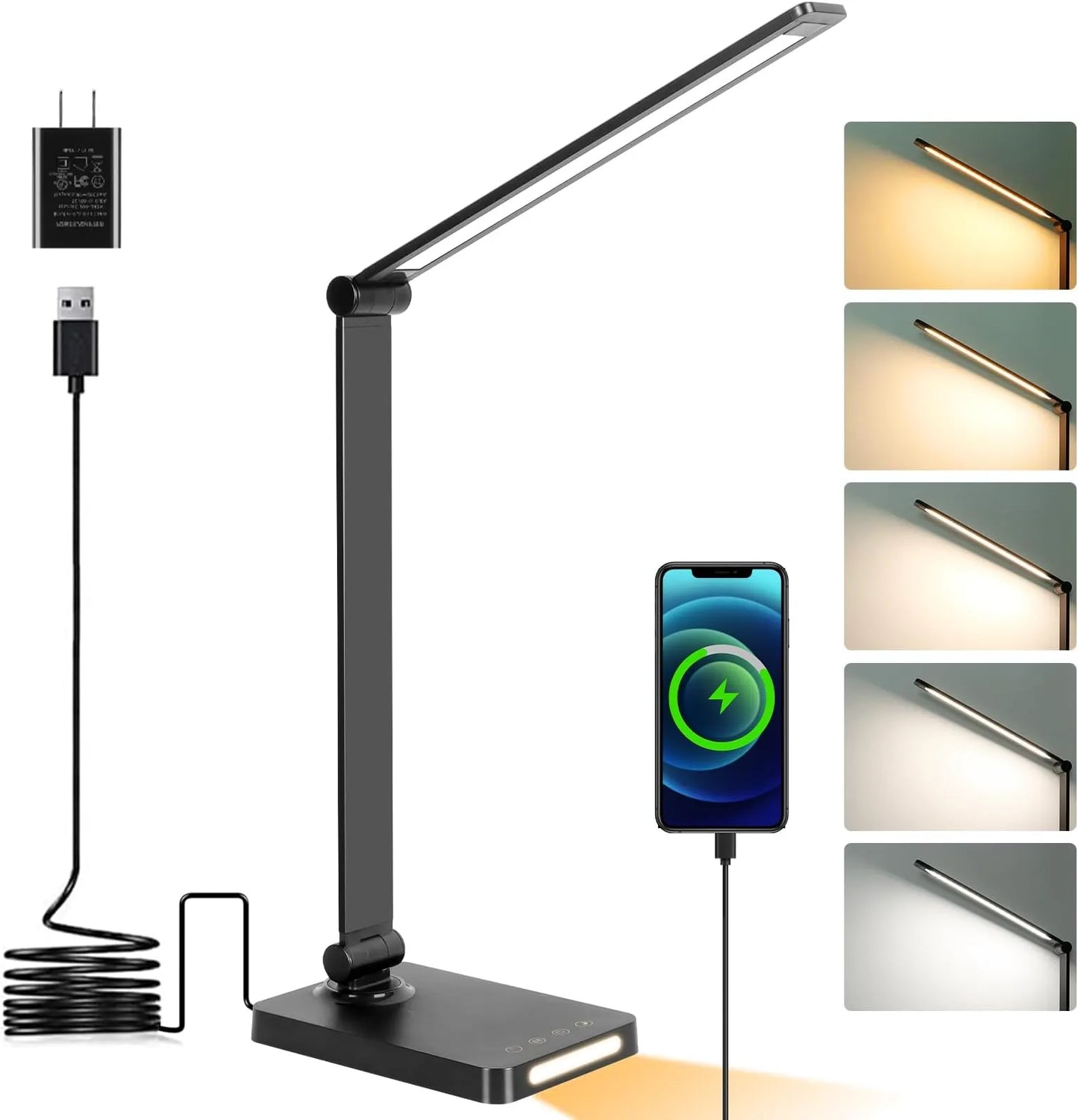 LED Desk Lamp with Adjustable Lighting