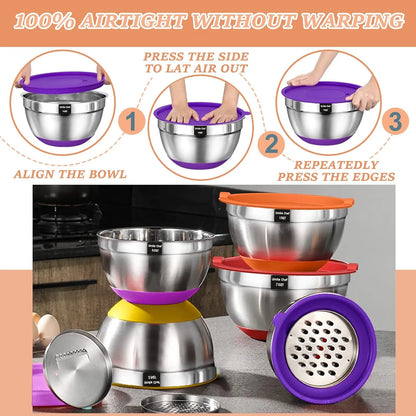 Ultimate Stainless Steel Mixing Bowl Set