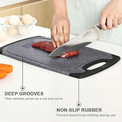 Non-Slip Rubber Cutting Board Set