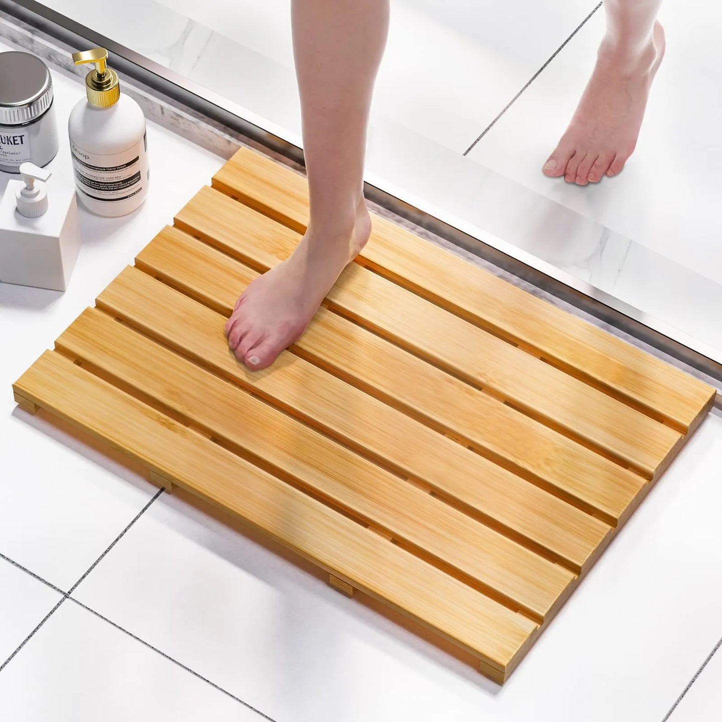 Bamboo Shower Bath Mat