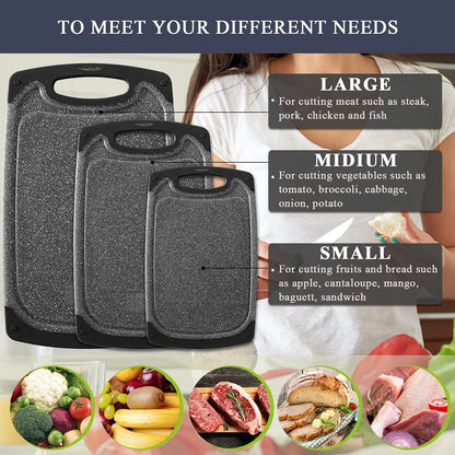 Non-Slip Rubber Cutting Board Set