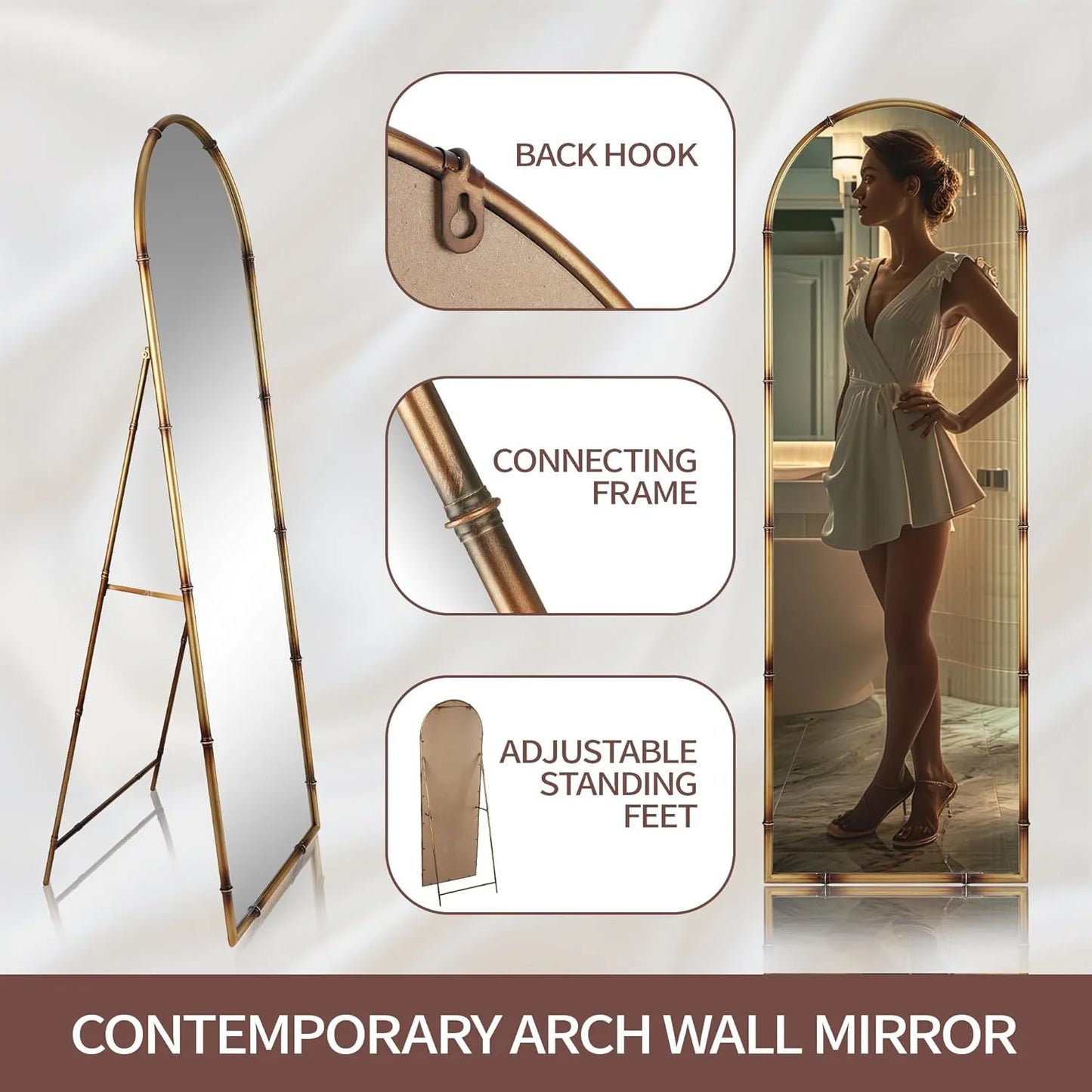 24-Inch Round Ripple Effect Wall Mirror