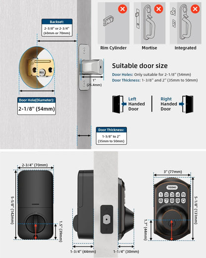 Smart Keypad Deadbolt Lock Product Page