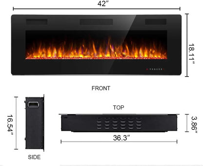 36-Inch Electric Fireplace